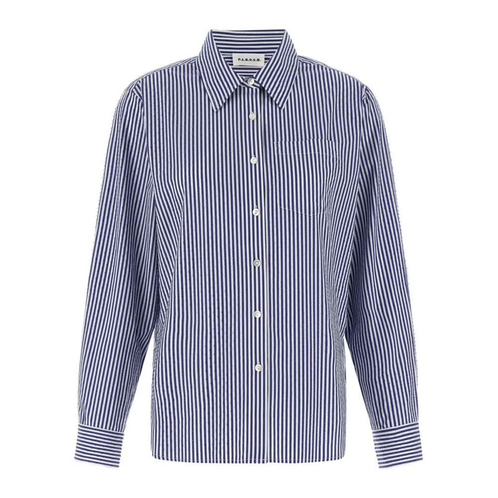 P.A.R.O.S.H. Blue Cotton Women's Blouse